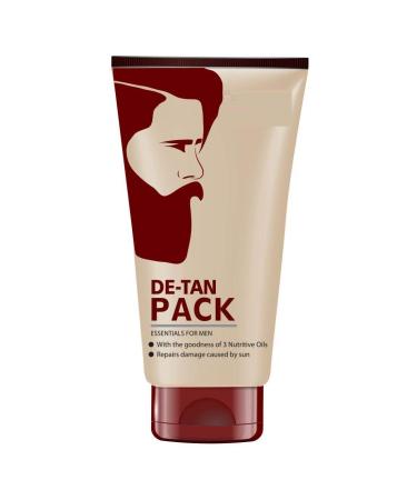 De-Tan Face Pack For Men For Skin Brightening | Instant Tan Removal & Sun Damage Protection Infused with Mint and Eucalyptus Oil | 120 g