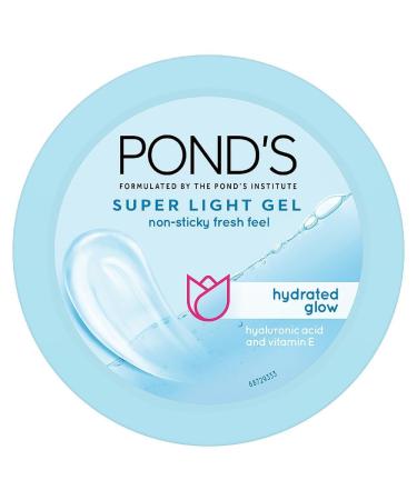 POND-s Super Light Gel Oil-Free Moisturizer 200G For Hydrated Glowing Skin With Hyaluronic Acid & Vitamin E 24Hr Hydration Non-Sticky Spreads Easily & Instantly Absorbs