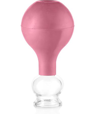 Pulox Cupping Glass Set of 2 - Real Glass with Suction Balls (25mm & 32mm) - Pink | Premium Cupping Therapy Tools for Enhanced Wellness - Buy Online on GoSupps.com