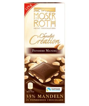 Moser Roth Feinherb Mandel (lactose-free vegan chocolate with almonds) 125g
