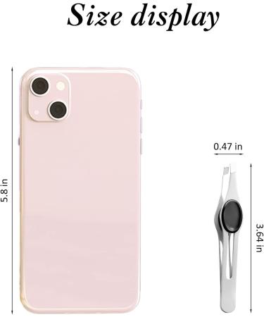 2Pcs Tweezers Eyebrow Stainless Steel Precision Eyebrow Tweezers Hair Tweezer Set for Women Men (Black&Red) - Buy Online on GoSupps.com