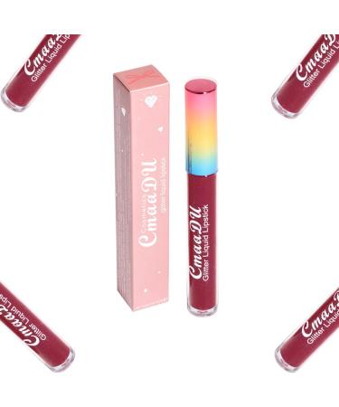 FAEYLI 6-Color Diamond Glitter Matte Lipstick | Waterproof Metallic Liquid Lip Gloss (04) - Buy Online on GoSupps.com