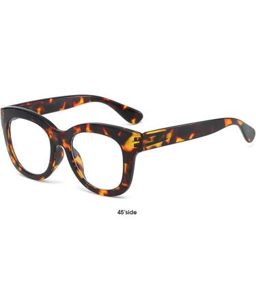 Zukky Tortoise Oversized Reading Glasses for Men & Women - Light-Blocking Computer Glasses with Spring Hinges AM50 (1.5x) - Buy Online on GoSupps.com