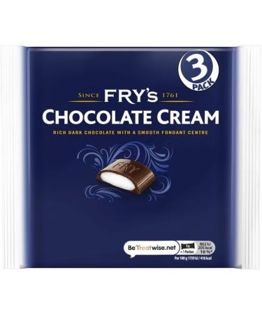 Chocolate Cream Bar Bundle with Fry's Chocolate Cream 3pk 147g Peppermint Cream 3pk 147g and Orange Cream 3pk 147g - 3 Packs (9 Bars Total) - Buy Online on GoSupps.com