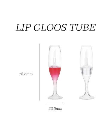 25 PCS Wineglass Shaped Lip Gloss Tubes 5ML (Red) - Cute Lip Gloss Container - Buy Online on GoSupps.com