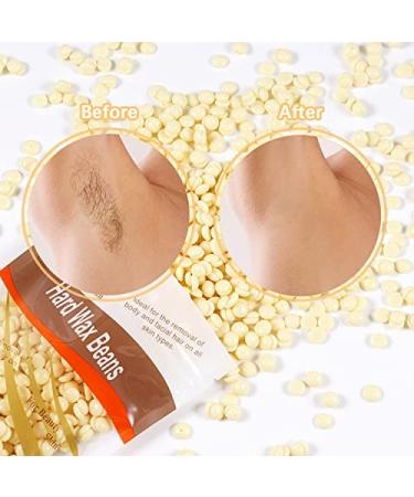 Hard Wax Beads 300g - Professional Hair Removal with 20 Wood Sticks - Painless Waxing for Full Body Brazilian Bikini Face Legs Eyebrow - At-Home Waxing for Women Men - Buy Online on GoSupps.com
