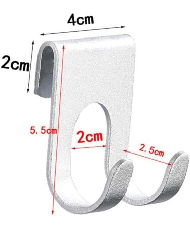 Bidoga 2pcs Black Shower Door Hooks - Towel Holder Key Organizer & Shaver Rack - No Drilling Required - Buy Online on GoSupps.com