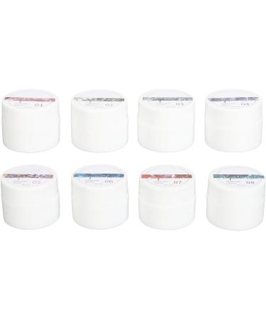 Glitter Nail Polish 8 Shiny Metallic Colors Professional Nail Gel for Salon - Buy Online on GoSupps.com