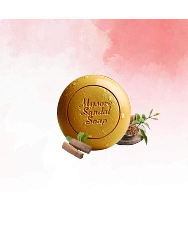 Mysore Sandal Soap Set of 3 Bars (450g) | Pure Sandalwood Oil | International Shipping - Buy Online on GoSupps.com