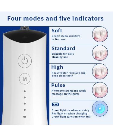 Portable Electric Water Dental Flosser - Rechargeable Cordless Oral Irrigator with Patent Pump | Travel-Friendly Teeth Cleaning - Buy Online on GoSupps.com