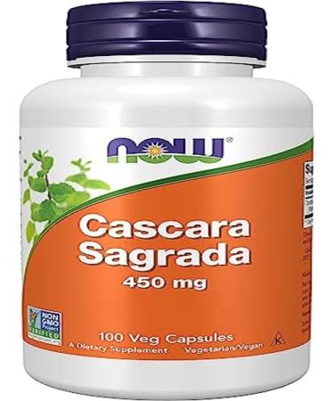 Now Foods Cascara Sagrada 450mg 100 Vegan Capsules Lab Tested Vegan Gluten Free Soy Free Vegetarian - Buy Online on GoSupps.com