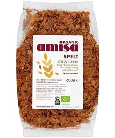 Amisa | Spelt Crispy Flakes - Organic | 6 x 250G - Buy Online on GoSupps.com