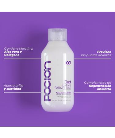 La Pocion DUAL Leave-In Conditioner 15.2 Fl Oz | Detangling & Shaping Cream | Nourishes Protects & Tames Frizz | International Shipping Available - Buy Online on GoSupps.com