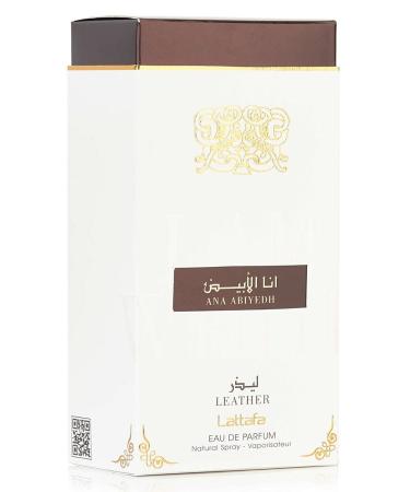 Lattafa Perfumes Ana Abiyedh Leather - EDP 60ML (2.0 OZ) Oriental with a Classic Combination of Oudh Roses & Vanilla. (Ana Abiyedh Leather) - Buy Online on GoSupps.com