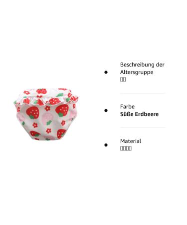 Reusable Baby Swimming Trousers | Adorable Toddler Swim Diapers 0-4 Years - Sweet Strawberry Design (M/22-28lb) - Buy Online on GoSupps.com