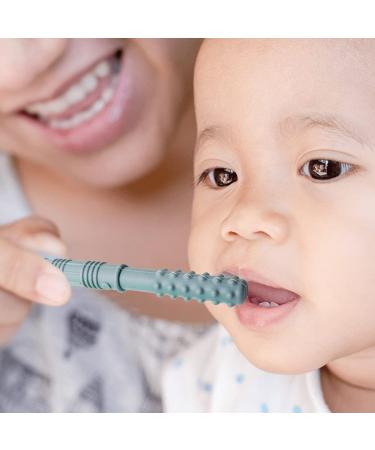 Sensory Chew Necklace Set - 4PCS Food Grade Silicone Chewing Toys for Autism ADHD Teething Babies - Pink Mint Green Light Blue Gray - 3.94 x 0.51 Inch Size - Buy Online on GoSupps.com