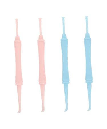 Healifty 4 Pcs Double-Headed Spiral Ear Spoon Tools for Cleaning Supplies Kit Nursing Earpick Cleaning Kit Ear Wax Tool Plastic Ear Pick Cleaner Exquisite Earwax Cleaners Pickup