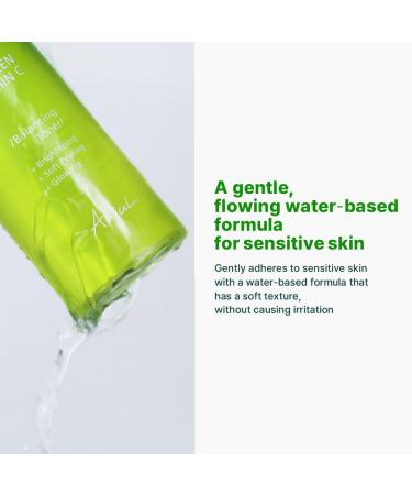 Ariul Green Vitamin C Balancing Toner Gentle Exfoliation & Skin Balancing with 15% Kakadu-C Complex PHA 1% CICA Vegan Formula Korean Skin Care 150ml / 5.07 fl. oz - Buy Online on GoSupps.com