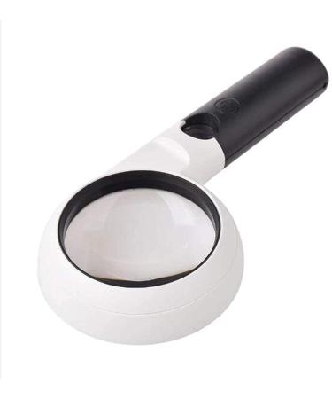 Lightweight Magnifying Glass Hand-Held 5/20 Times High-Definition Magnifying Glass with 10 Led Lights for Elderly Reading and Watch Repair Lofty Ambition