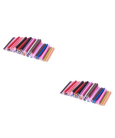 Healeved 100 Pcs Sticks Scrapbook Book Claycanes Diy Nail Art Applicator Brush Nailart Manicure Nails Stickers Fingertip Nail Rings Customizable Self Made Nail Art Stickers 3d Polymer Fruit mediumx2pcs As Shownx2pcs