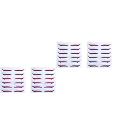 FOMIYES 24 Pairs Glitter Eyeliner Eyeshadow Purple Eyeliner Makeup Tape Eye Makeup Stickers Tool Miss Moment