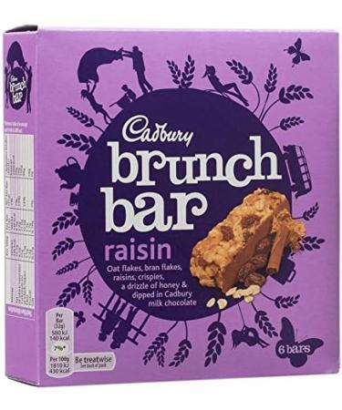  Cadbury Cadbury Brunch Bar Raisin (6x32g) - Paquet de 6 - Buy Online on GoSupps.com