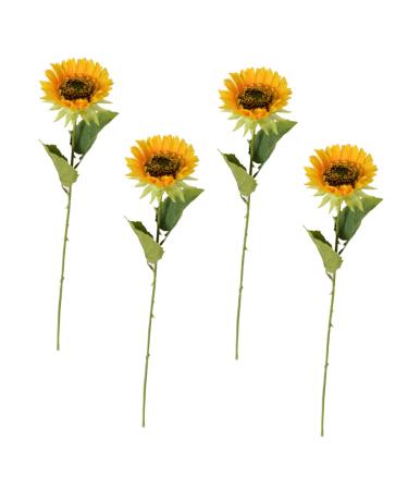 HOMSFOU 8 Pcs Simulated Sunflower Artificial Sunflowers Fake Flower Decors Home Accents Decor Bouquets for Wedding Faux Silk Flowers Sunflowers Bouquet Fake Flower Crafts Party Decor Props