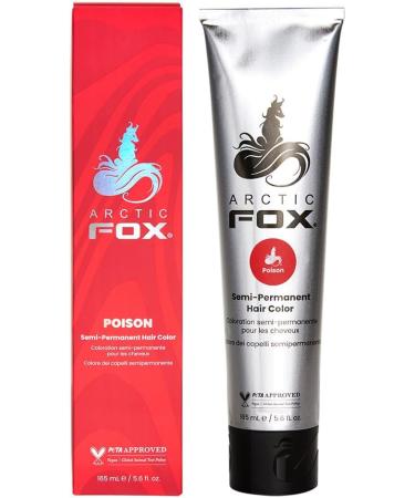 ARCTIC FOX 100% Vegan & Cruelty Free Vibrant Semi Permanent Hair Colour Dye - Poison 165 ml e - Buy Online on GoSupps.com