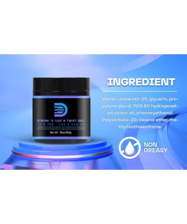 D MONI S Loc N Twist Gel - Premium Hair Care for Perfect Locs | Buy Internationally - Buy Online on GoSupps.com