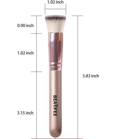 Rose Gold Kabuki Flat Top Foundation Brush for Flawless Makeup Application | Premium Quality for Liquid, Powder, and Cream Blending - Buy Online on GoSupps.com
