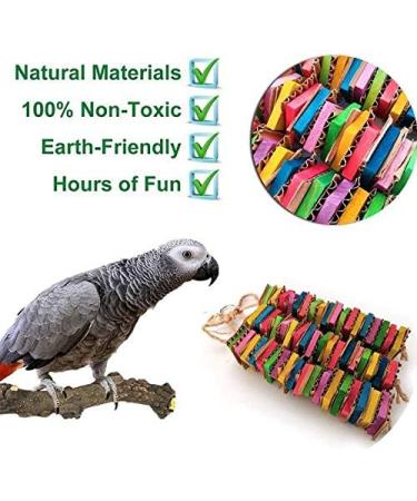 Shop PIARKTOY PAPPARES Tools - Natural Wooden Bird Toys for African Gray Parrots & Large Birds - Quality Cardboard Play Stuff - Buy Online on GoSupps.com