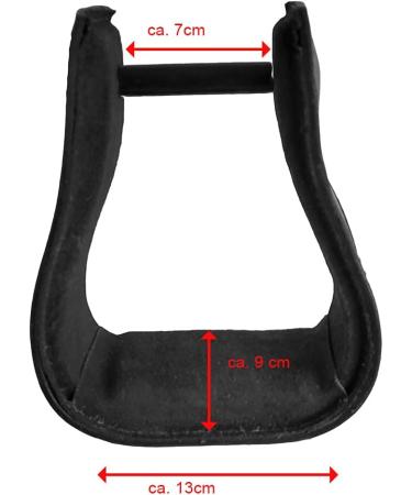 A&M Reitsport High-Quality Leather Stirrups + Fender - New Black Equestrian Gear - Buy Online on GoSupps.com