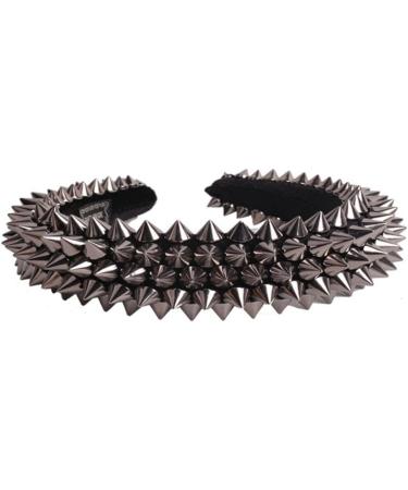 Ro Rox Punk Studded Hairband Rivet Silver Spike Goth Emo Halloween Hair Accessory - Buy Online on GoSupps.com
