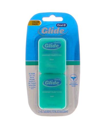 Glide Floss Cmfrt+ 2ct Mn Size 80m