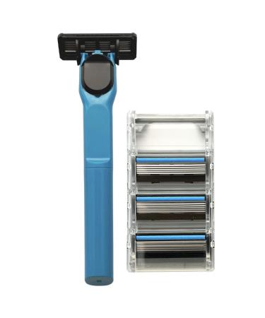 Design handle with 4 blades (blue)