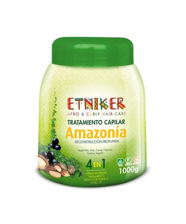 Etniker Amazonia Hair treatment. Deep Conditioning Hair Mask with Magdalena Nut  Cacay  Acai  Cupua u and protein for Deep Hydration  Repair and protection for Curly Hair by L mar. 33.3 oz