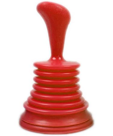 Shower Plunger Sink Cleaner with Ergonomic Handle | Bathroom Drain Cleaner Tool for Unclogging Slow Sinks Tubs and Showers Small and Powerful Red - Buy Online on GoSupps.com