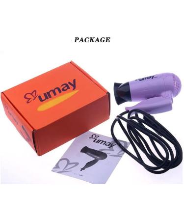 UMAY 12V Car Hair Dryer | Hot & Cold Wind | Folding Handle | Ideal for Travel & Defrosting - Buy Online on GoSupps.com