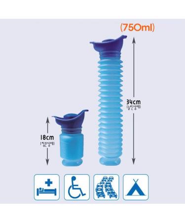 Portable car urinal male and female children and children emergency telescopic urine bucket emergency urinal Mini Toilet Urinal Bucket for Travel and Kid Potty Pee Training 750ML - Buy Online on GoSupps.com