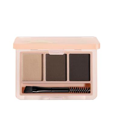 Eyebrow Powder Kit with Brush | Cosmetics Makeup Kit - Eyebrow Powder Sculpting Kit with Built-in and Brush Long-Lasting Brow Beauty Waterproof Compact Eyebrow Shaper Set for Women Coffee Brown