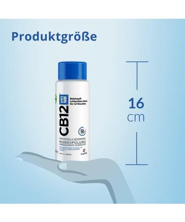 CB12 Mouthwash - Zinc Acetate & Chlorhexidine for 12-Hour Fresh Breath | Non-Alcoholic Mint Flavor | 250 ml - International Shipping Available - Buy Online on GoSupps.com