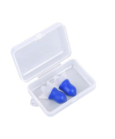 Swim Earplugs Noise Multfuntional Aviation Small Reduction Sleep Soundproof Ear Plugs Reusable Ear Plugs (Color : Blue)