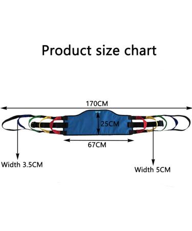 Floapa Portable Patient Transfer Belt - Oxford Fabric Anti-Slip Handling Strap for Seniors & Patients - Ideal for Breastfeeding - Blue - Buy Online on GoSupps.com