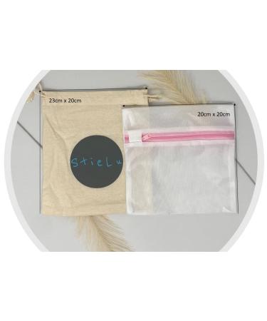 Stielu 12 Washable Bamboo Breastfeeding Inserts - Reusable & Eco-Friendly | Black & White | Perfect for Breastfeeding Pillows - Buy Online on GoSupps.com