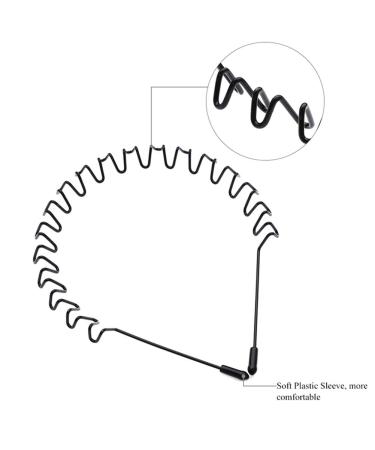 9-Piece Black Metal Hair Ties Set | Unisex Accessories for Men Women Boys & Girls | Flexible Comb & Wave Head Hangers - Buy Online on GoSupps.com