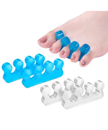 ZaxSota Toe Spacers Toe Separators use for separation of toenails or nails as well as relieve orthopedic bunion symptoms Toe Separators Pedicure Blue and White