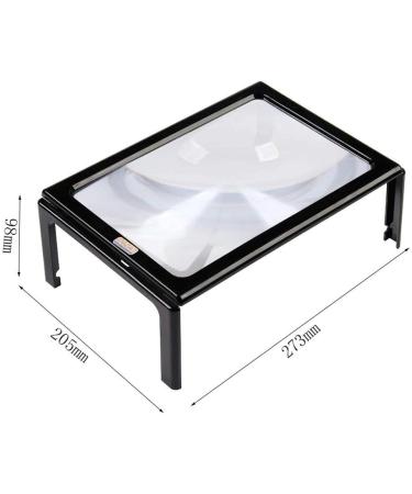 High Magnification Magnifying Glass Desktop Reading Old Man with Light with Chest Hanging A4 Large Lens Rectangular HD Portable Magnifying Glass Good Times - Buy Online on GoSupps.com