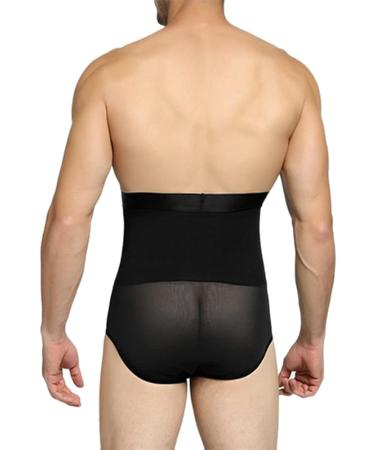 OLIns Men's High Waist Boxer Shorts - Compression Tummy Control Body Shaper Pants XXL in Black - International Shipping Available - Buy Online on GoSupps.com