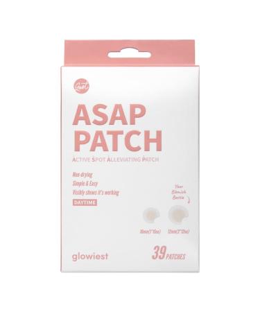 glowiest ASAP Active Spot Alleviating Patch 39 Patches  Daytime  10mm (1 * 15ea) & 12mm (2 * 12ea) | Premium Hydrocolloid Dressing | Simple & Easy Active Treatment