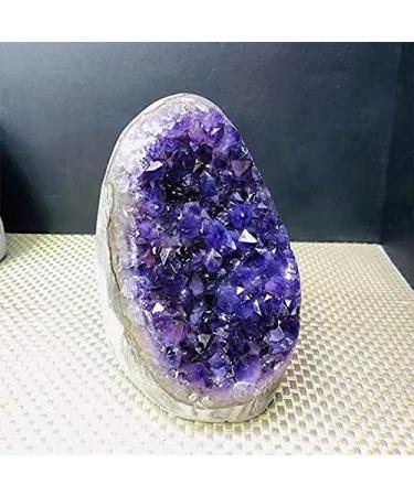 Crystal Rough Natural Brazilian Amethyst Geode Purple Crystal Clusters Quartz Stone 500g-600g for Home 1pc - Buy Online on GoSupps.com